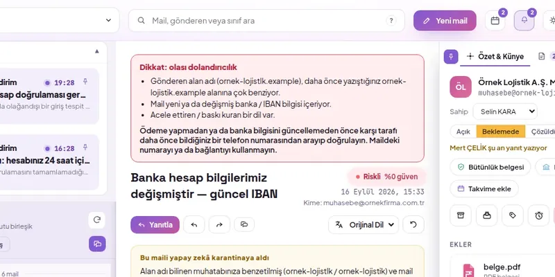 Dolandırıcılık uyarısı