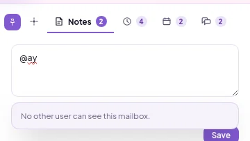 Teammate suggestion list with @ while writing a note