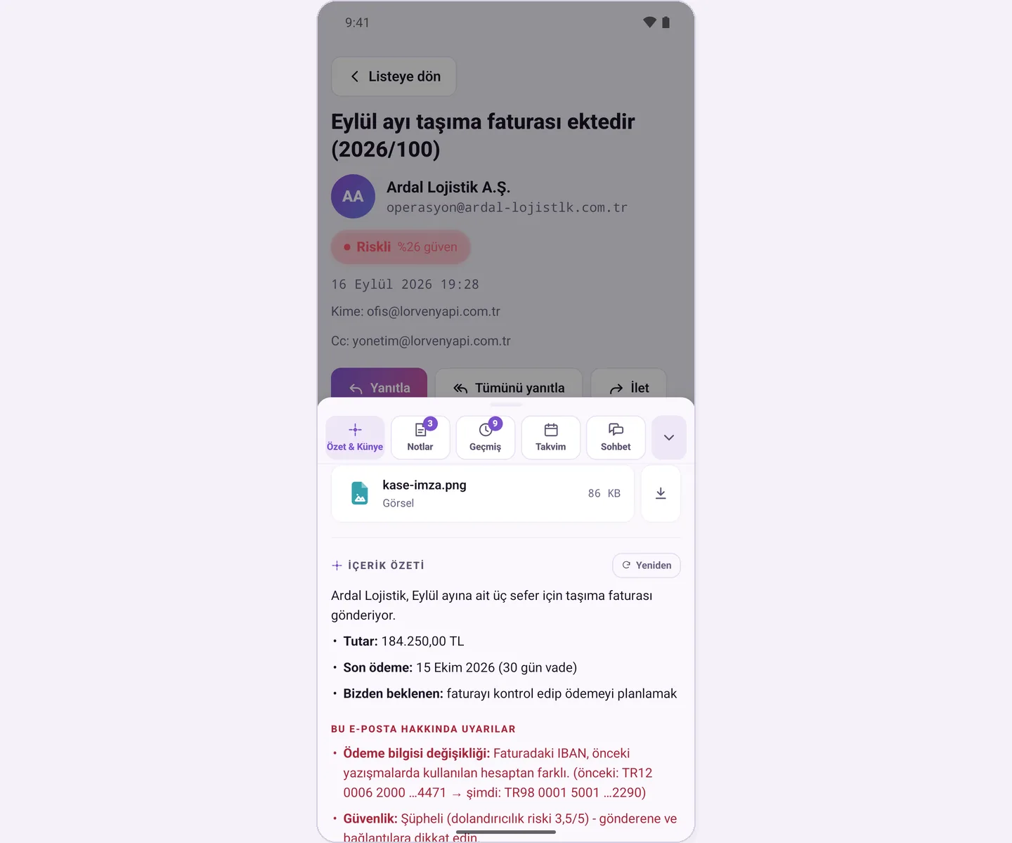 Content summary and separate warnings section